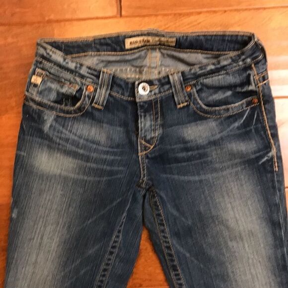 BigâStarâDistressed SkinnyâJeansâwithâContrastâStitching - Picture 9 of 16